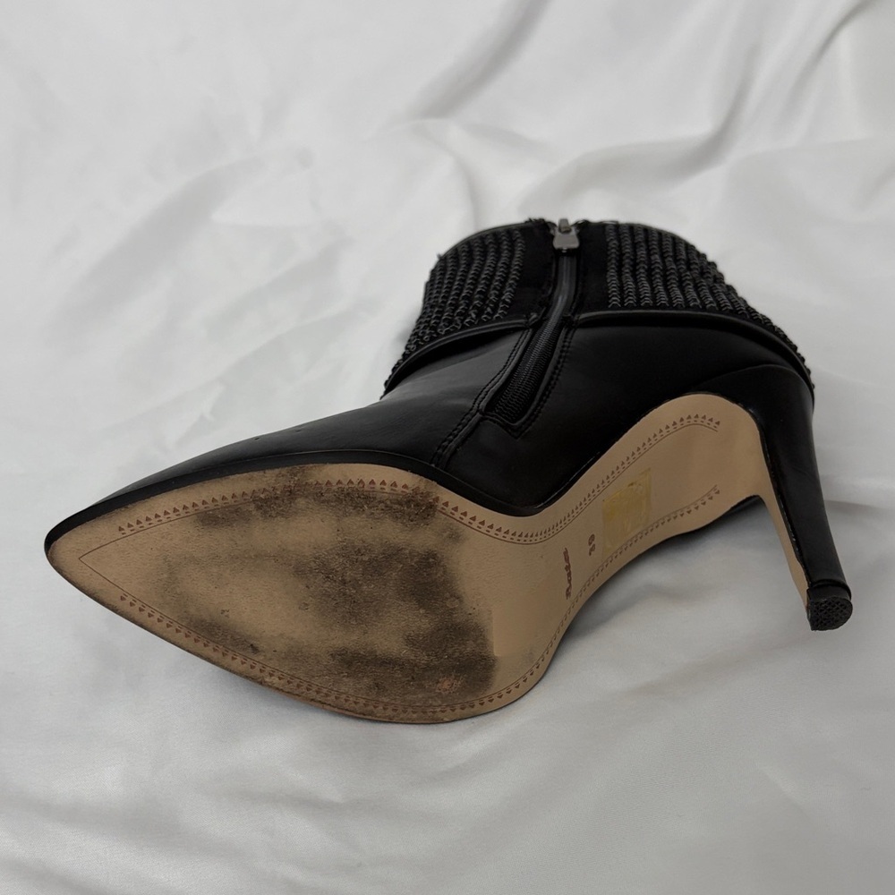 Bata Black Studded Ankle Boots - Picture 5 of 10